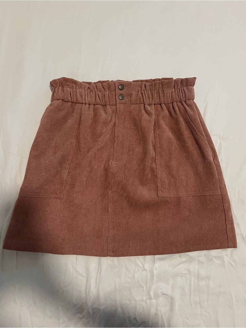 FAVLUX Dusty Rose Corduroy Mini Skirt
